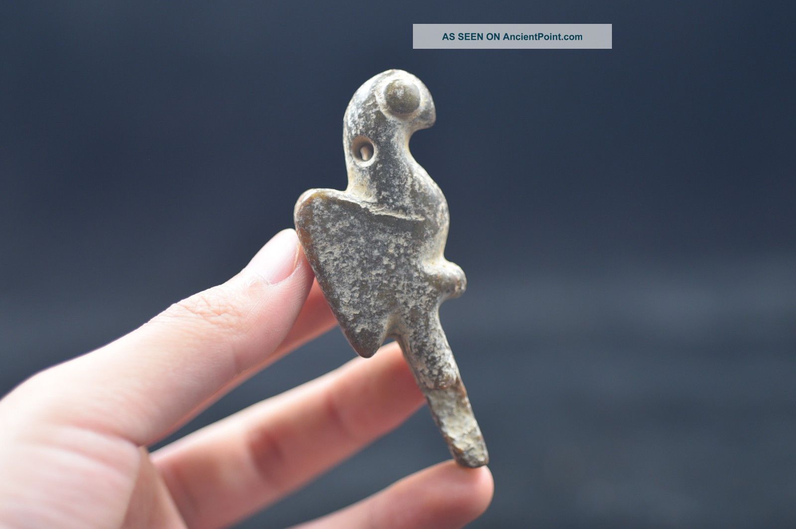 Chinese Antique Hongshan Culture Old Jade Hand Carved Amulet Pendant D044 Necklaces & Pendants photo