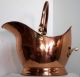 Large Primitave Solid Copper Antique Coal Scuttle / Hog / Kindling Carrier. Primitives photo 1