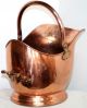 Large Primitave Solid Copper Antique Coal Scuttle / Hog / Kindling Carrier. Primitives photo 2