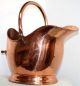 Large Primitave Solid Copper Antique Coal Scuttle / Hog / Kindling Carrier. Primitives photo 4