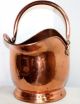 Large Primitave Solid Copper Antique Coal Scuttle / Hog / Kindling Carrier. Primitives photo 5