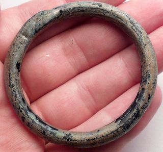 100ad Authentic Ancient Roman Glass Bracelet Jewelry Artifact I56163 photo