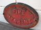 Reclaimed Cast Iron Metal Fire Hydrant Plaque / Sign 11¾ 