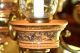 Vintage Porcelain & Brass 6 Arm Candelabra Chandelier W/ Hunting Scenes & Shades Chandeliers, Fixtures, Sconces photo 9