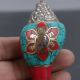 Chinese Antique Tibetan Silver & Turquoise Handwork Conch C624 Necklaces & Pendants photo 1