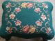Antique Style Victorian Cast Iron Ornate Foot Stool Ottoman Bench Needlepoint Unknown photo 1