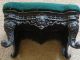 Antique Style Victorian Cast Iron Ornate Foot Stool Ottoman Bench Needlepoint Unknown photo 3
