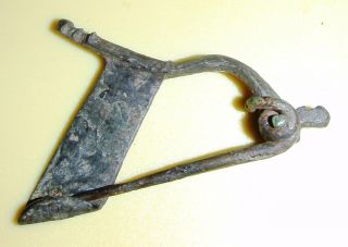 Ancient Roman Bronze Fibula,  Ii - Iii Cent.  Ad photo