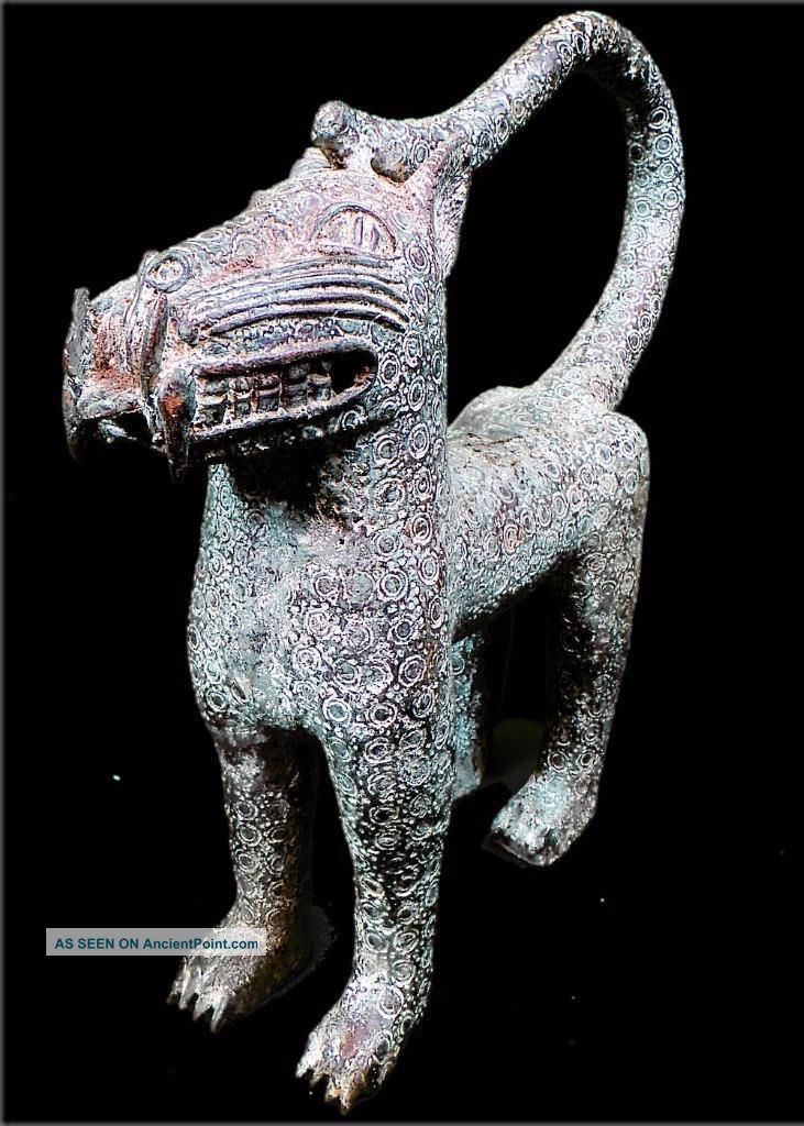 Old Tribal Large Benin Bronze Leopard 5.  5kg - - - - Edo,  Nigeria Other African Antiques photo