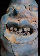 Old Rare Tribal Ekoi / Ejagham Janus - Head Skin - Covered Mask - Nigeria Bn 14 Other African Antiques photo 10