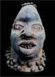 Old Rare Tribal Ekoi / Ejagham Janus - Head Skin - Covered Mask - Nigeria Bn 14 Other African Antiques photo 1