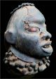 Old Rare Tribal Ekoi / Ejagham Janus - Head Skin - Covered Mask - Nigeria Bn 14 Other African Antiques photo 4