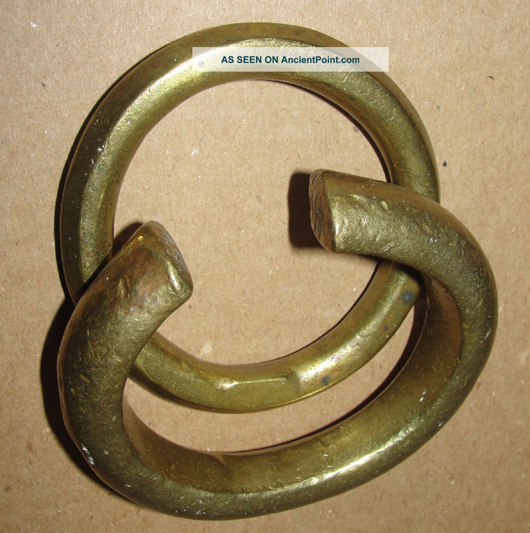 2 African Dogon Mali Ahanti Baule Bangle Currency Bracelet Goldweight Bronze Jewelry photo