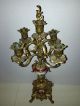 19th Century French Porcelain Gilt Fancy 5 Light Candelabra Sevres.  Hand Painted Candle Holders photo 1