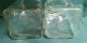 2 Vtg Large Dakota Square Drugstore Apothecary Ground Glass Jars Thumbprint Lids Bottles & Jars photo 3