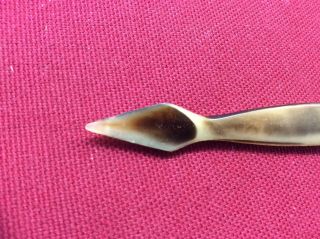 Antique Georgian 18th C Scottish Bone Horn Ear Wax Spoon Scoop & Tooth Pick,  Rare photo