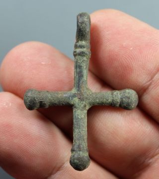 Outstanding Cross,  Pendant,  Christian,  Bronze,  Wearable,  7.  - 8.  Century photo