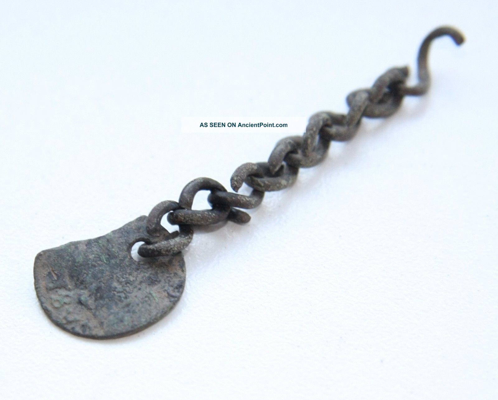 Ancient Coin Pendant On Chain.  (sep) Viking photo