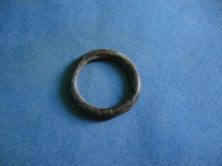 Ancient Celtic Bronze Ring Proto Money 800 - 600 Bc.  26 Mm. photo