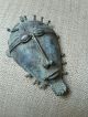 Antique African Tribal Art Bronze Mask Or Pendant Mask - Patina Other African Antiques photo 1
