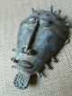 Antique African Tribal Art Bronze Mask Or Pendant Mask - Patina Other African Antiques photo 3