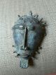 Antique African Tribal Art Bronze Mask Or Pendant Mask - Patina Other African Antiques photo 5