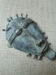 Antique African Tribal Art Bronze Mask Or Pendant Mask - Patina Other African Antiques photo 8