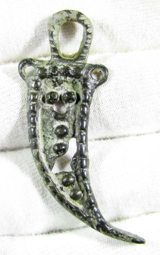Rare Ancient Roman Bronze Cornucopia Pendant / Amulet - Goddess Fortuna - Ks6 photo