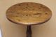 Rare 18th C Ct Queen Anne Cherry Candlestand Round Top In Old Grungy Surface Primitives photo 8