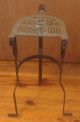 Fireplace Trivet Stand Vintage 1920 ' S Hand Forged Brass And Wrought Iron Hearth Ware photo 1