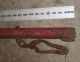 Primitive Antique Red Paint Wood Handle Barbed Wire Fence Stretcher Tool Rustic Primitives photo 4