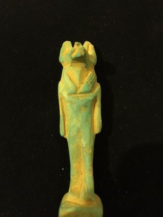 Ancient Egyptian Blue Anubis Shabti (c.  3100 – C.  2890 Bc) photo