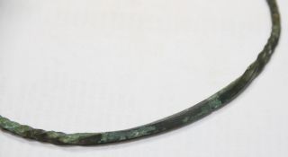 Ancient Viking Twisted Bronze Neck Torc 40 Gr Rare Tape photo