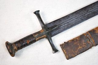 Rare Inscribed Kaskara Sword Thuluth Sudan Maghrib Shamshir Islamic Persian Arab photo