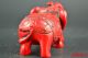 Collectible China Old Red Resin Carve Animal Elephant Sculpture Decor Statue Other Antique Chinese Statues photo 3