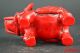 Collectible China Old Red Resin Carve Animal Elephant Sculpture Decor Statue Other Antique Chinese Statues photo 5