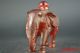 China Collectible Handwork Old Amber Carve Elephant Delicate Snuff Bottle Noble Snuff Bottles photo 1