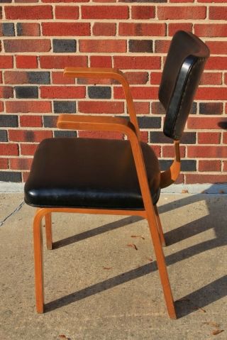 True Vintage Mid Century Modern Thonet Bentwood Chair 1369 In Black Rare photo