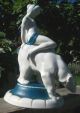 Orientalist Art Deco Harem Dancer Riding Polar Bear Katzhutte Hertwig Statue 9 