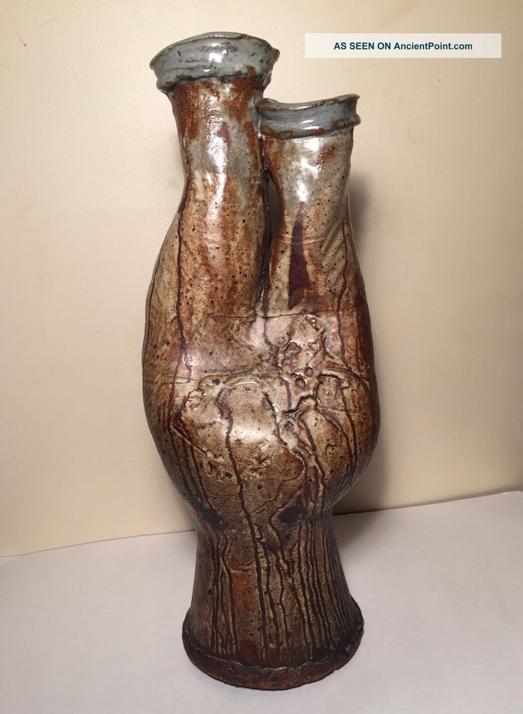 Mid Century Modern Art Pottery Abstract Sculpture Vase 1952 Peter Voulkos Era Mid-Century Modernism photo