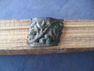 Ancient Celtic Gold Plated Bronze Applique 600 - 400 Bc. photo