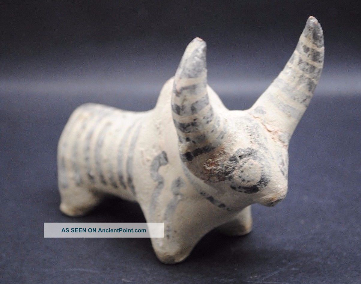 Indus Valley Bronze Age Terracotta Bull Figurine 2200 - 1800 Bc Near Eastern photo