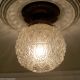 395 Vintage 30 ' S 40s Ceiling Light Lamp Fixture Glass Porch Hall Re - Wired Chandeliers, Fixtures, Sconces photo 1