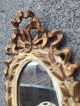 Antique Pair Italian Wood Mirror Gold Gilt Girandole Wall Sconces Candelabra Chandeliers, Fixtures, Sconces photo 3