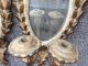 Antique Pair Italian Wood Mirror Gold Gilt Girandole Wall Sconces Candelabra Chandeliers, Fixtures, Sconces photo 5