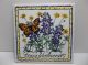 Vintage Art Tile Trivet Texas Bluebonnets Monarch Butterfly 6 