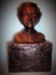 Antique Hand Carved Wooden Bust Of A Woman 10 