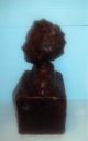 Antique Hand Carved Wooden Bust Of A Woman 10 