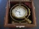 Waltham Ships Chronometer Complete With Gimbles And Mahogany Box Clocks photo 4