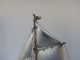 Fine Vintage H - Crafted Japanese Solid Sterling Silver Sail Boat Yacht Ship Japan Other Antique Sterling Silver photo 9